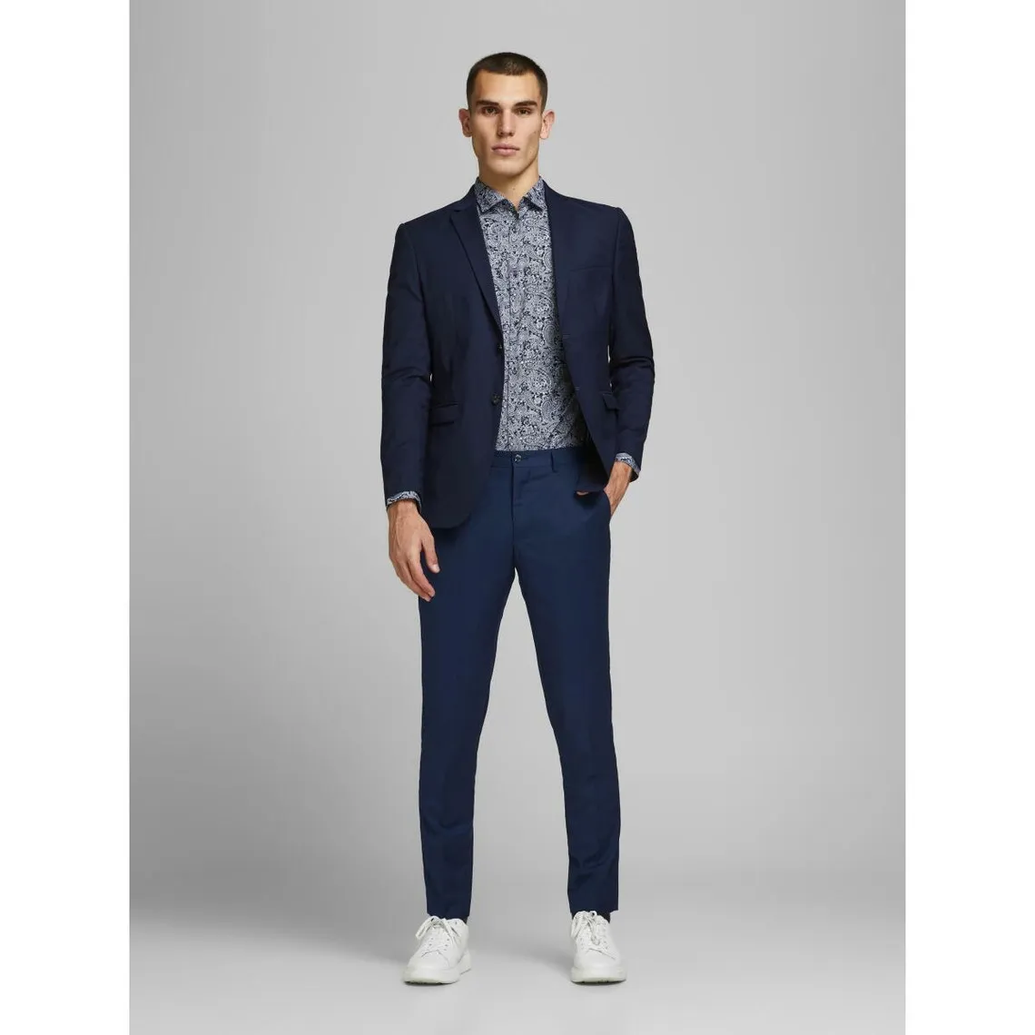 Pantalon habillé Super Slim Fit Bleu Marine Blaine Jack & Jones - Pantalon Homme sur MenCorner