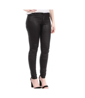 Pantalon Noir enduit Femme Teddy Smith Ava