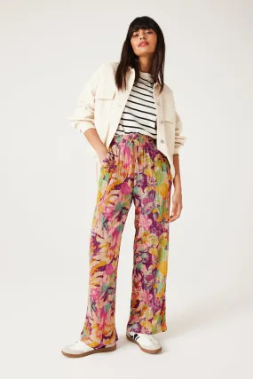 Pantalon pailleté à fleurs - Imprimé multicolore