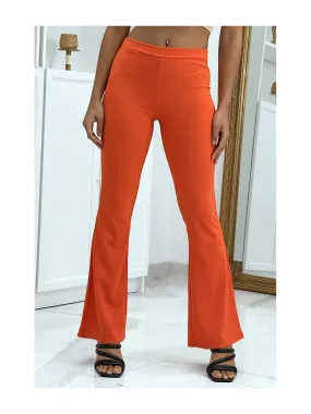 Pantalon patte déléphant orange très tendance