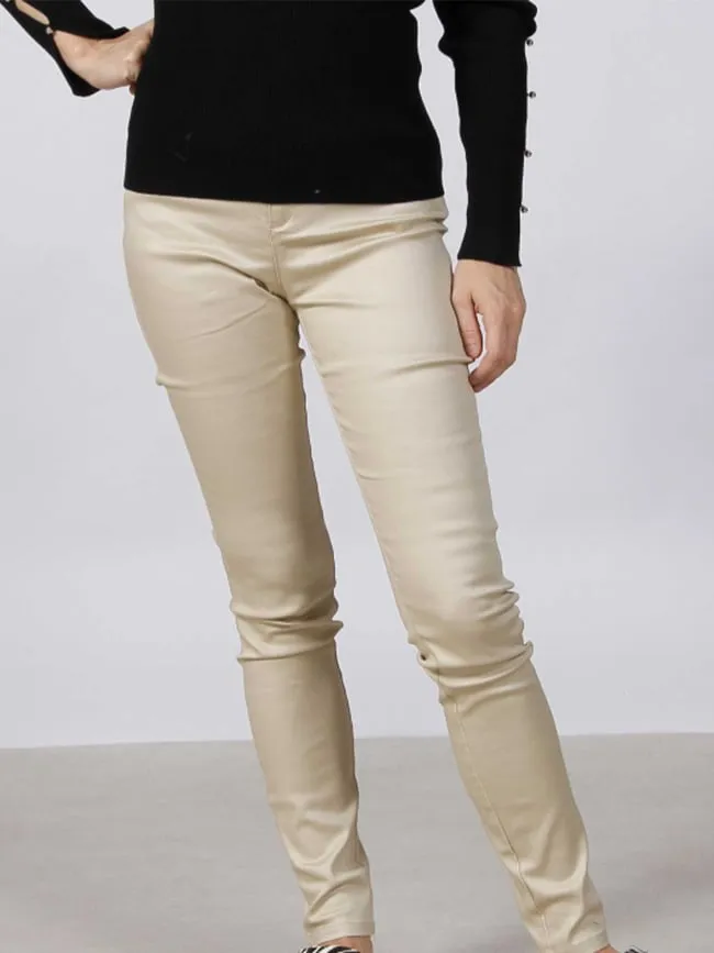 Pantalon slim palona beige femme - Morgan | wimod