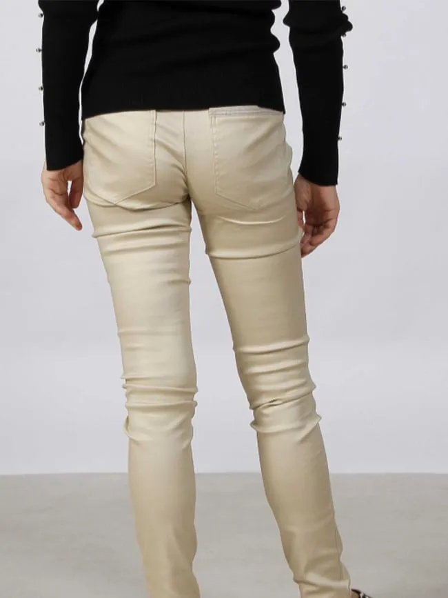 Pantalon slim palona beige femme - Morgan | wimod