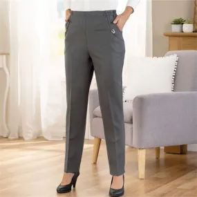 Pantalon à pinces gris ou bordeaux