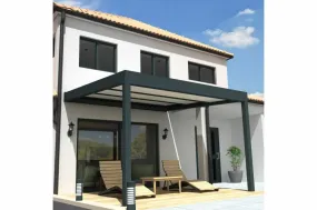 Pergola isotoit® confort rétractable gris anthracite 3,50x4,40m + led