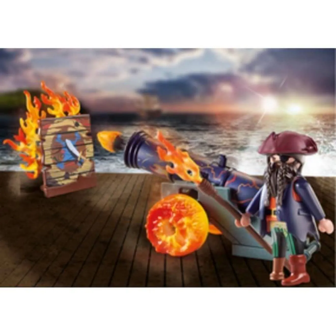 PLAYMOBIL - 71189 - Pirate et canon de feu - Mixte - Intérieur - Enfant bleu - Playmobil