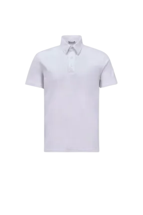 Polo Coton Blanc Logo Blanc