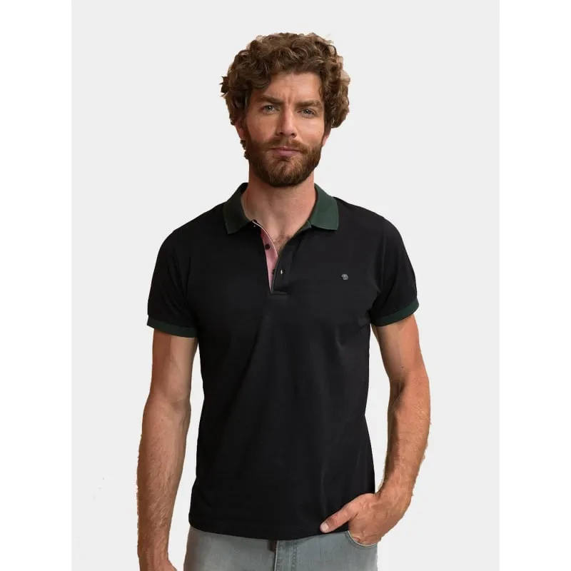 Polo uni logo dylon lagoon bleu homme - Le Temps Des Cerises | wimod