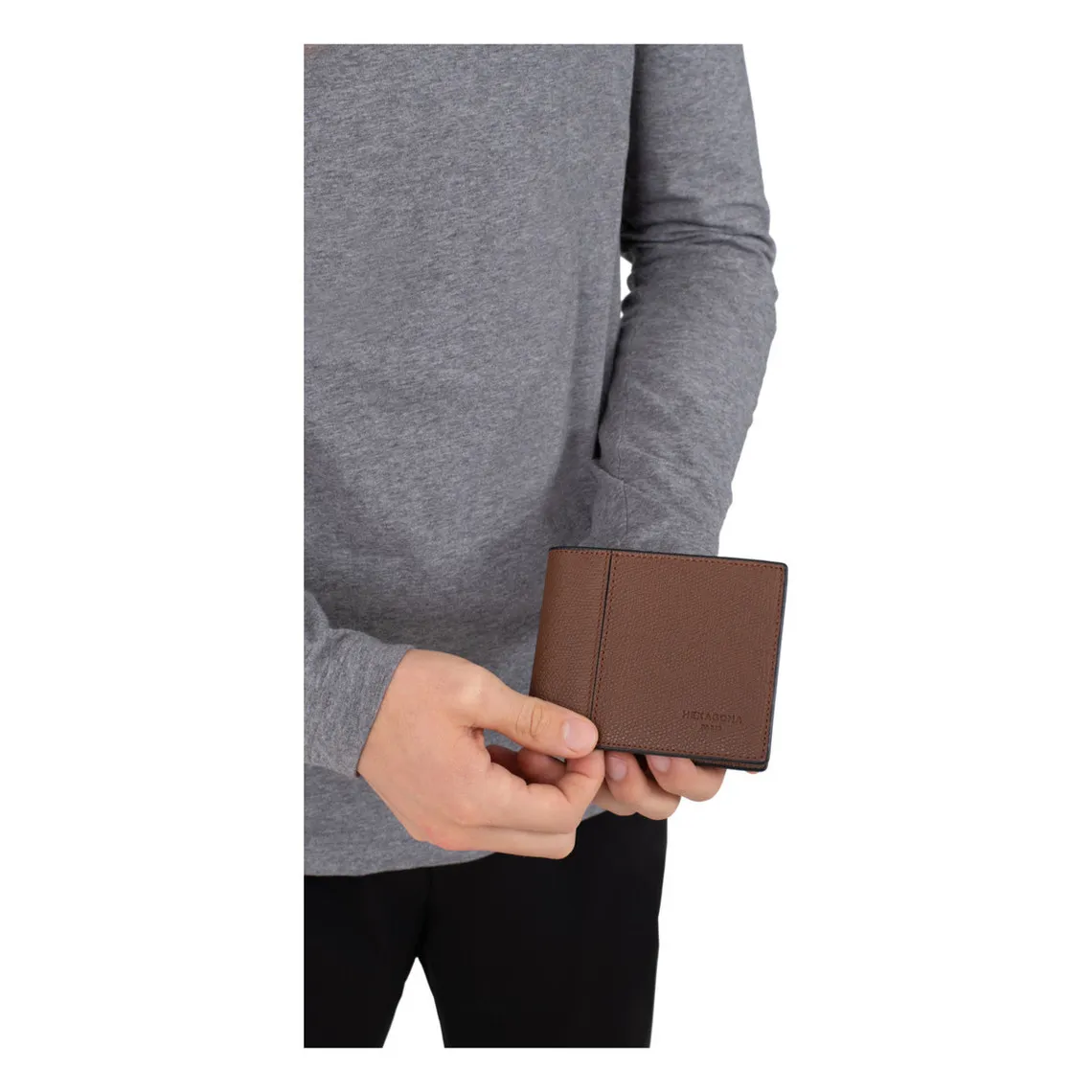 Portefeuille italien Stop RFID Cuir DANDY Marron | 3 Suisses