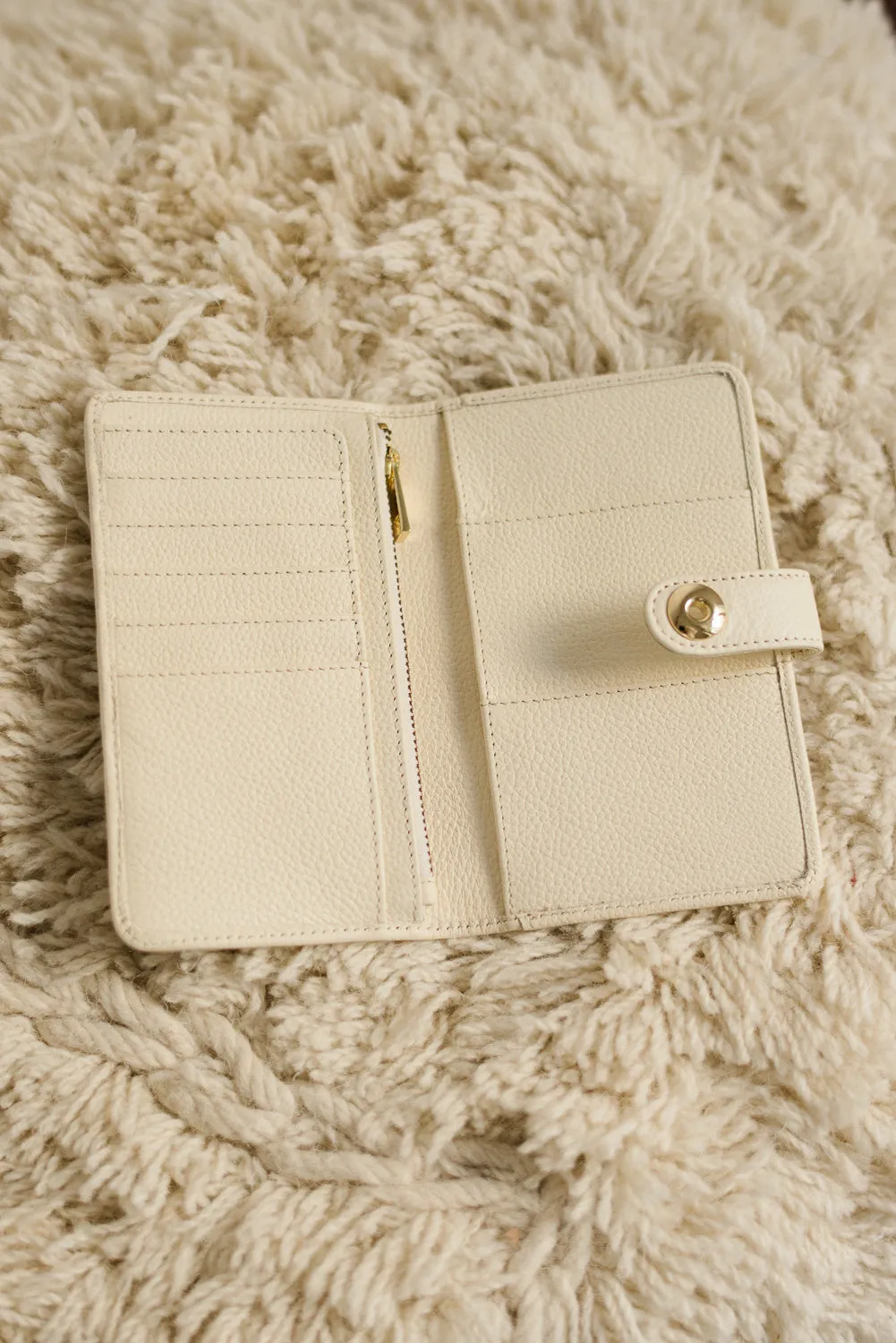 PORTEFEUILLE KALON STAR WHITE GRAINÉ