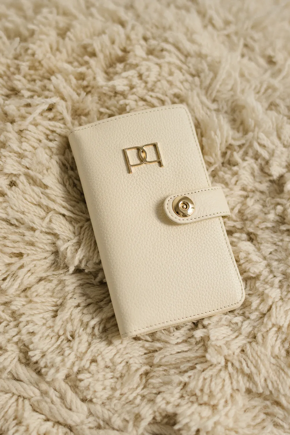 PORTEFEUILLE KALON STAR WHITE GRAINÉ