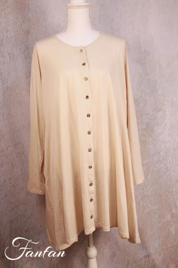 Privatsachen Veste longue en Tencel Komplettig Kreide