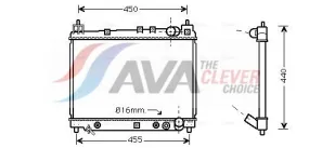 Radiateur, refroidissement du moteur AVA COOLING TO2259 