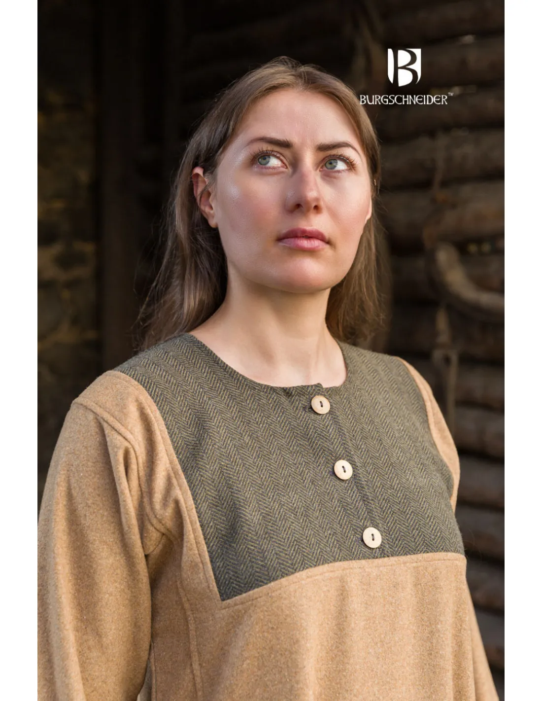 Robe médiévale modèle Rus Jadwiga, Camel ⚔️ Boutique Épées