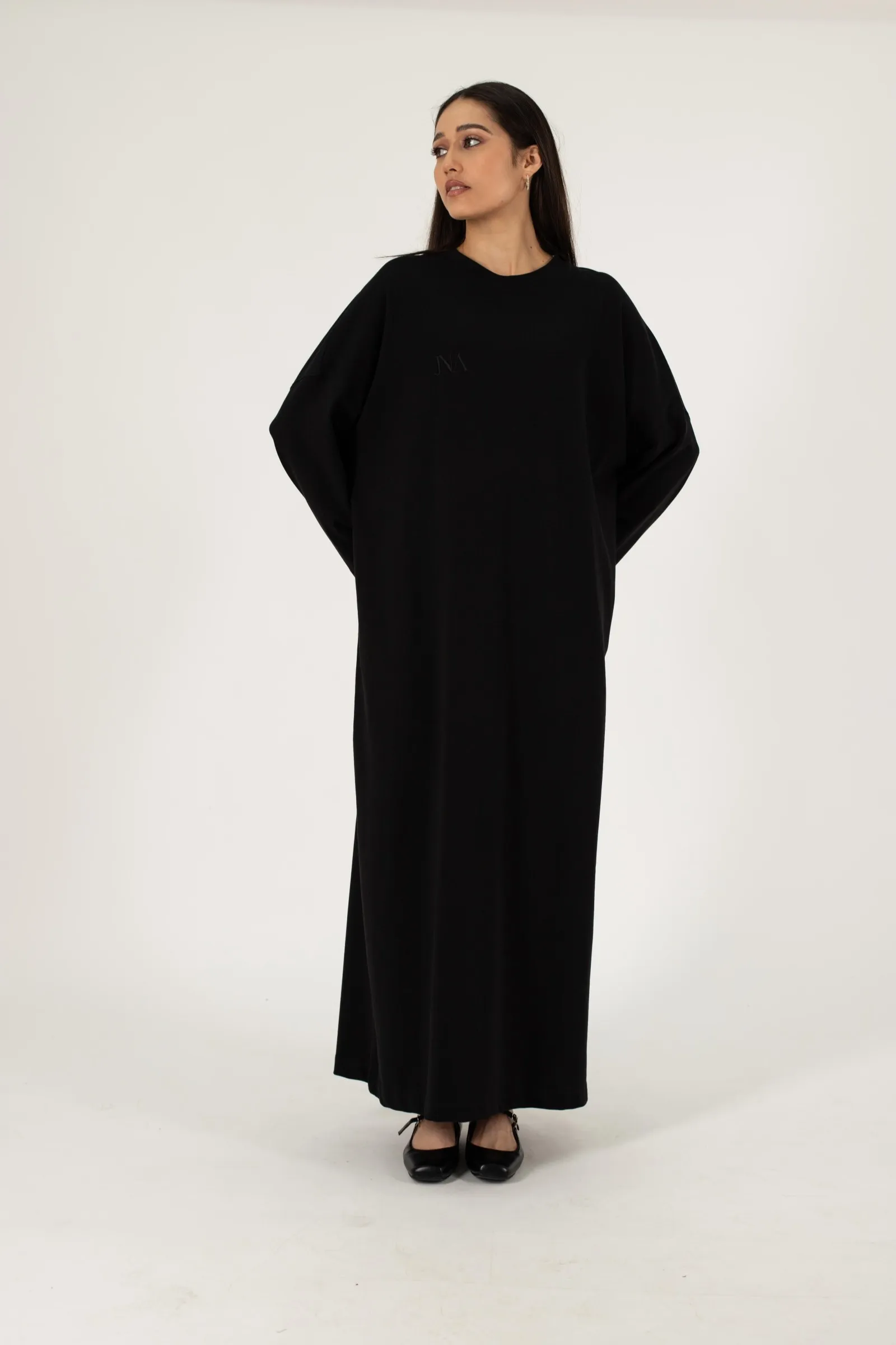 Robe t-shirt manches longues noir