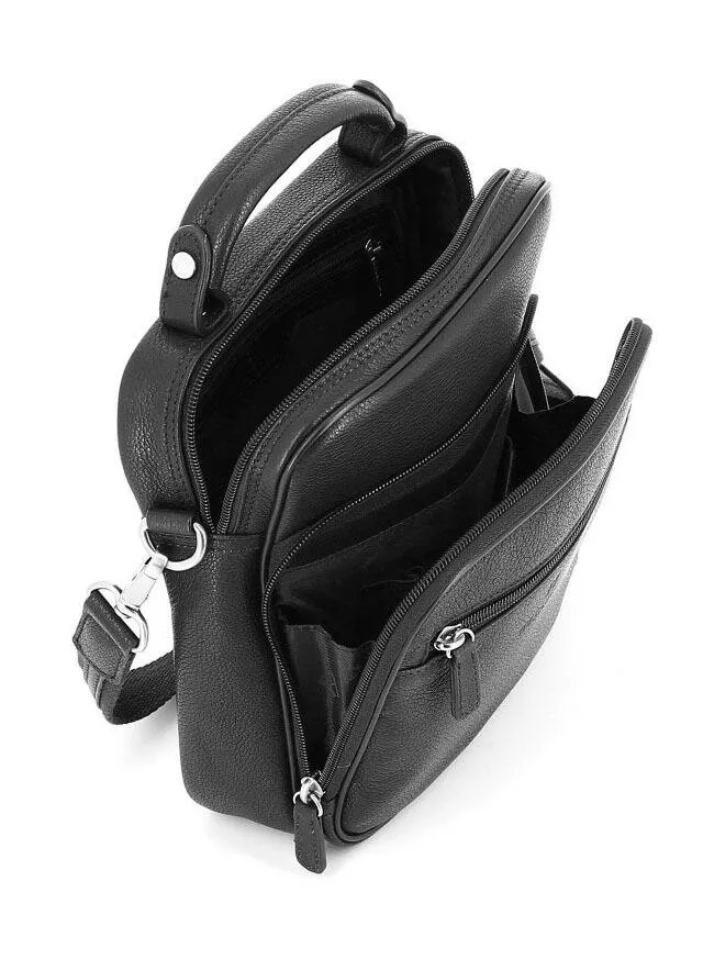 Sacoche cuir vachette noir
