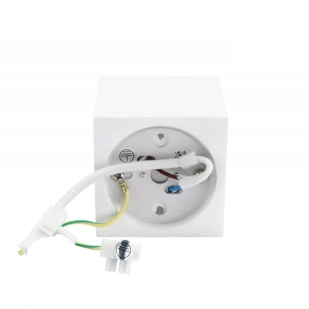 Support spot saillie blanc rond l 70mm 1xgu10 max 10w