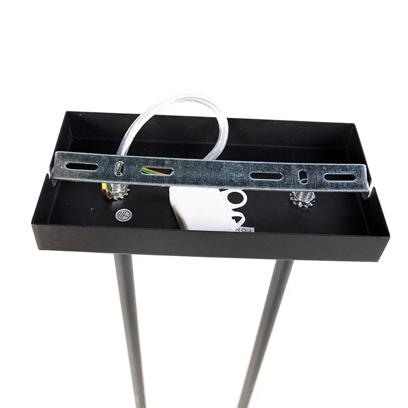 Suspension avec abat-jours en velours jaune avec doré 20cm - Combi 3 Deluxe