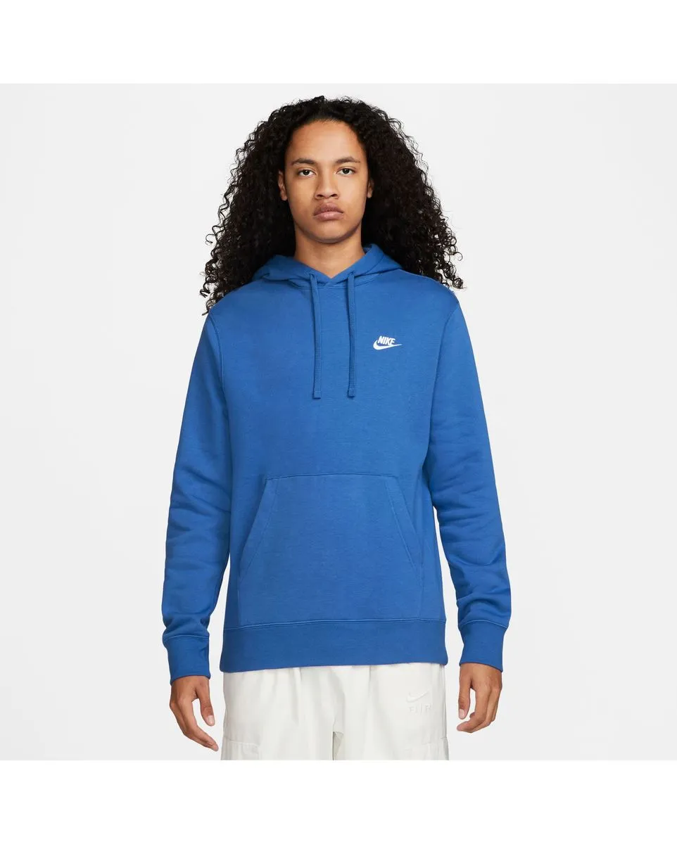 Sweat à capuche manches longues Homme M NSW CLUB HOODIE PO BB Bleu