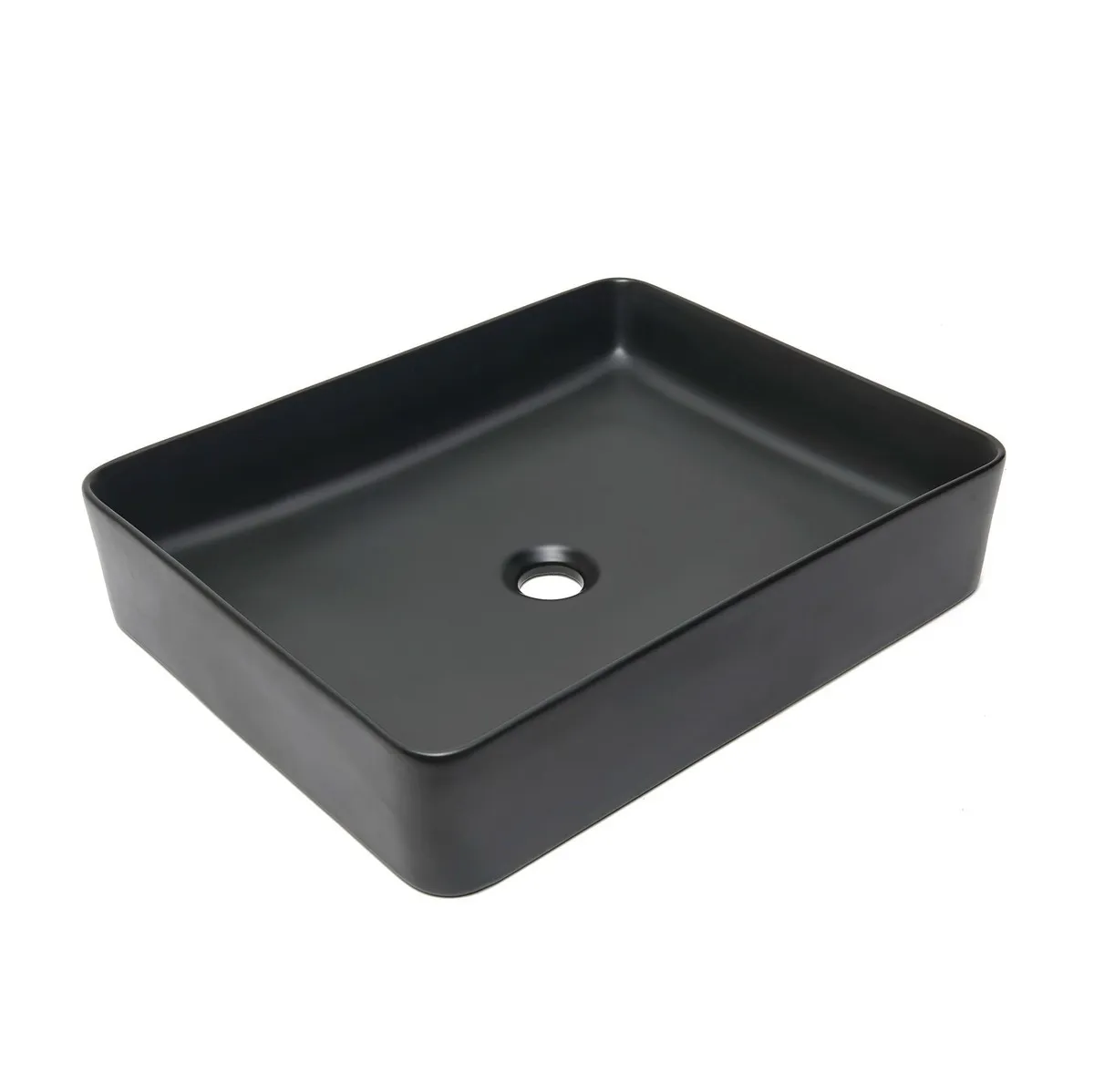 Swiss Aqua Technologies Infinitio Vasque à poser 50x40 cm, sans trop-plein, Noir mat (SATINF5040BKM)