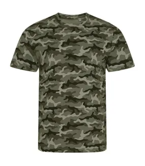 T-shirt camouflage homme vert AWDis