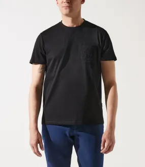 T-shirt col rond poche logo noir GABRIEL