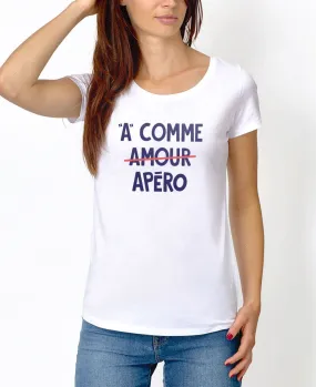 T-Shirt femme A comme apéro