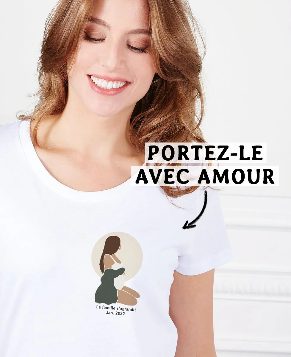 T-Shirt femme Femme enceinte personnalisé