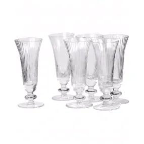 The Home Collection Set Of 6 Ribbed Glass Flutes - Trouva