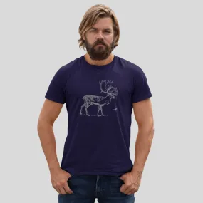 T-shirt caribou grimpant Marine